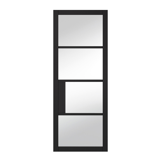 Read more about Chelsea clear glazed 1981mm x 686mm internal door in black