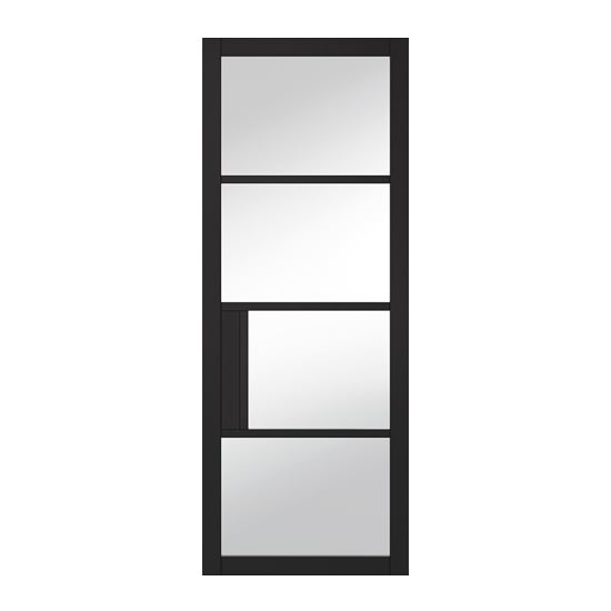 Read more about Chelsea clear glazed 1981mm x 838mm internal door in black