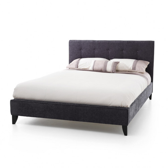 Chelsea Fabric Upholstered Double Bed In Charcoal Furniture in Fashion