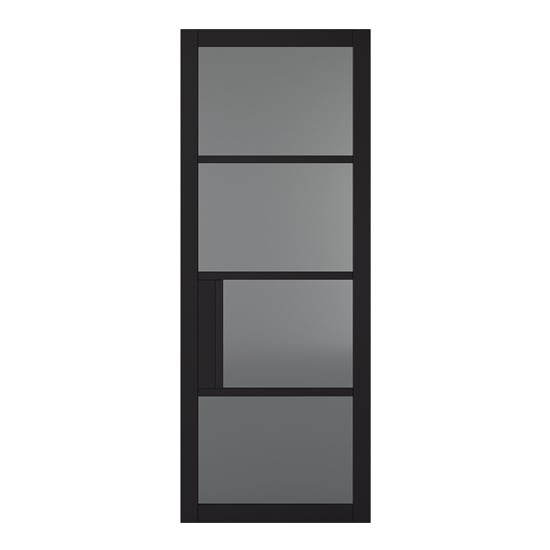 Product photograph of Chelsea Tinted Glazed 1981mm X 686mm Internal Door In Black from Furniture in Fashion