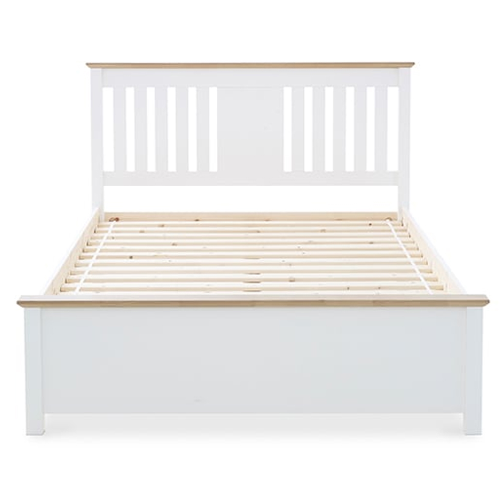 Chelsea Wooden Double Bed In White And Oak