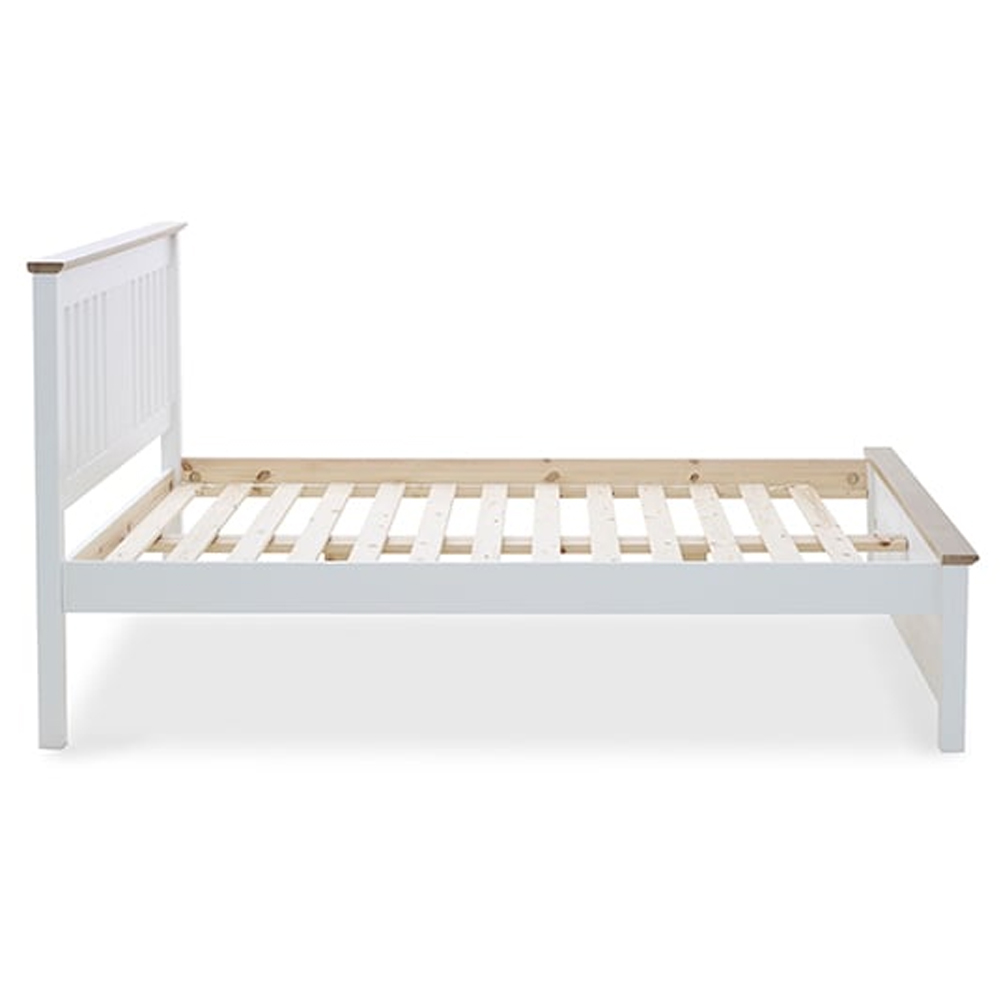 Chelsea Wooden Double Bed In White And Oak