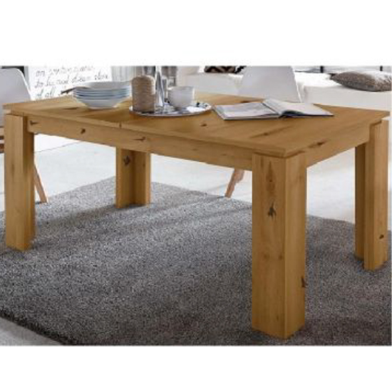 Chelsea Wooden Extending Dining Table In Artisan Oak