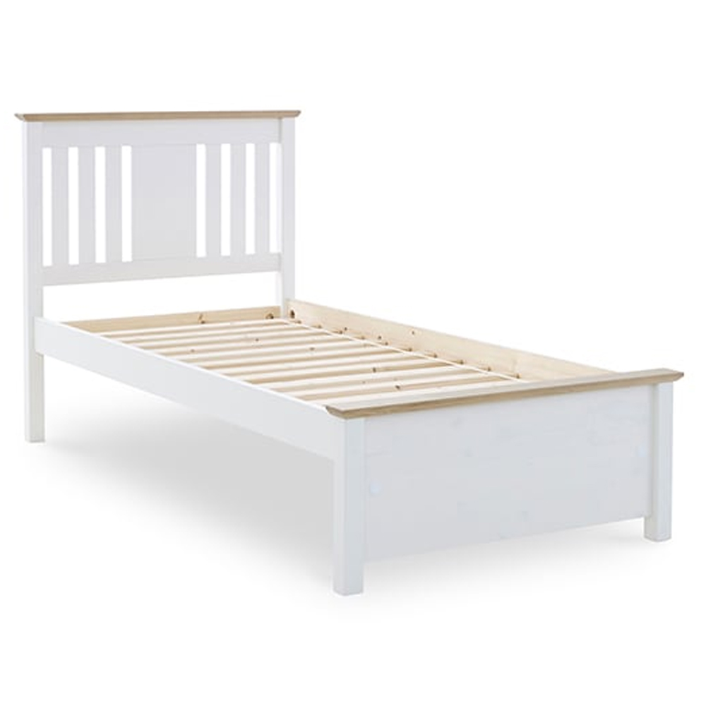 Chelsea Wooden Single Bed In White And Oak