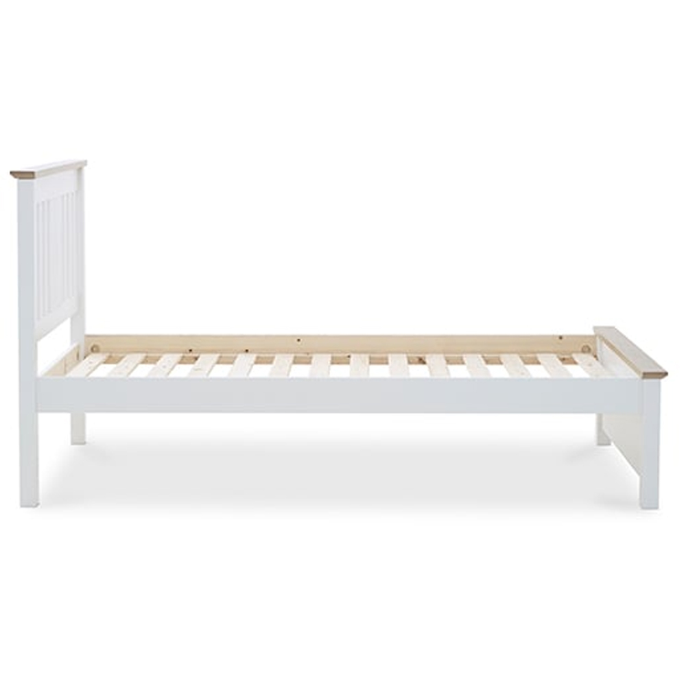 Chelsea Wooden Single Bed In White And Oak