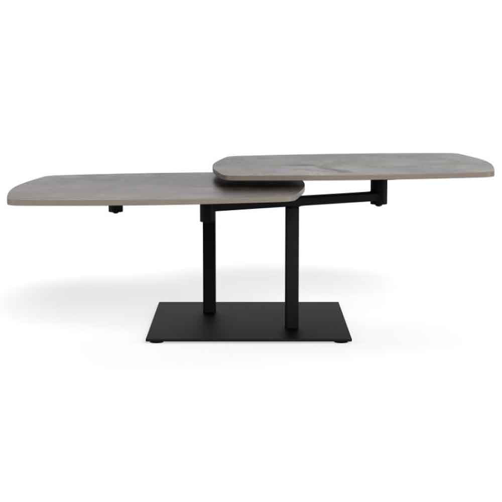Cheney Ceramic Top Extending Coffee Table - Grey Batis