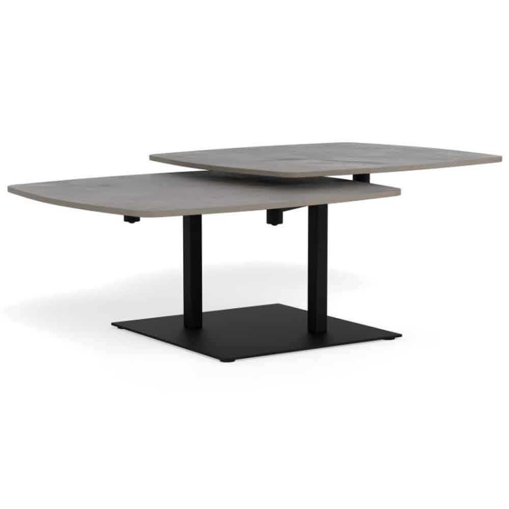 Cheney Ceramic Top Extending Coffee Table - Grey Batis