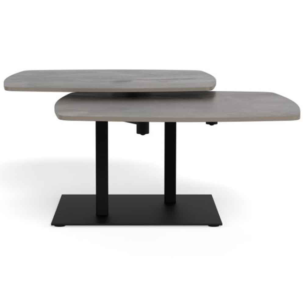 Cheney Ceramic Top Extending Coffee Table - Grey Batis