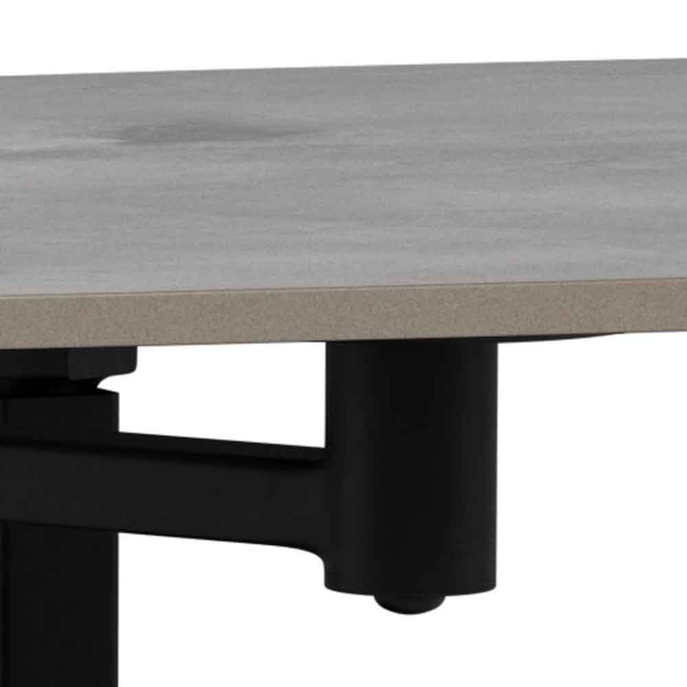 Cheney Ceramic Top Extending Coffee Table - Grey Batis