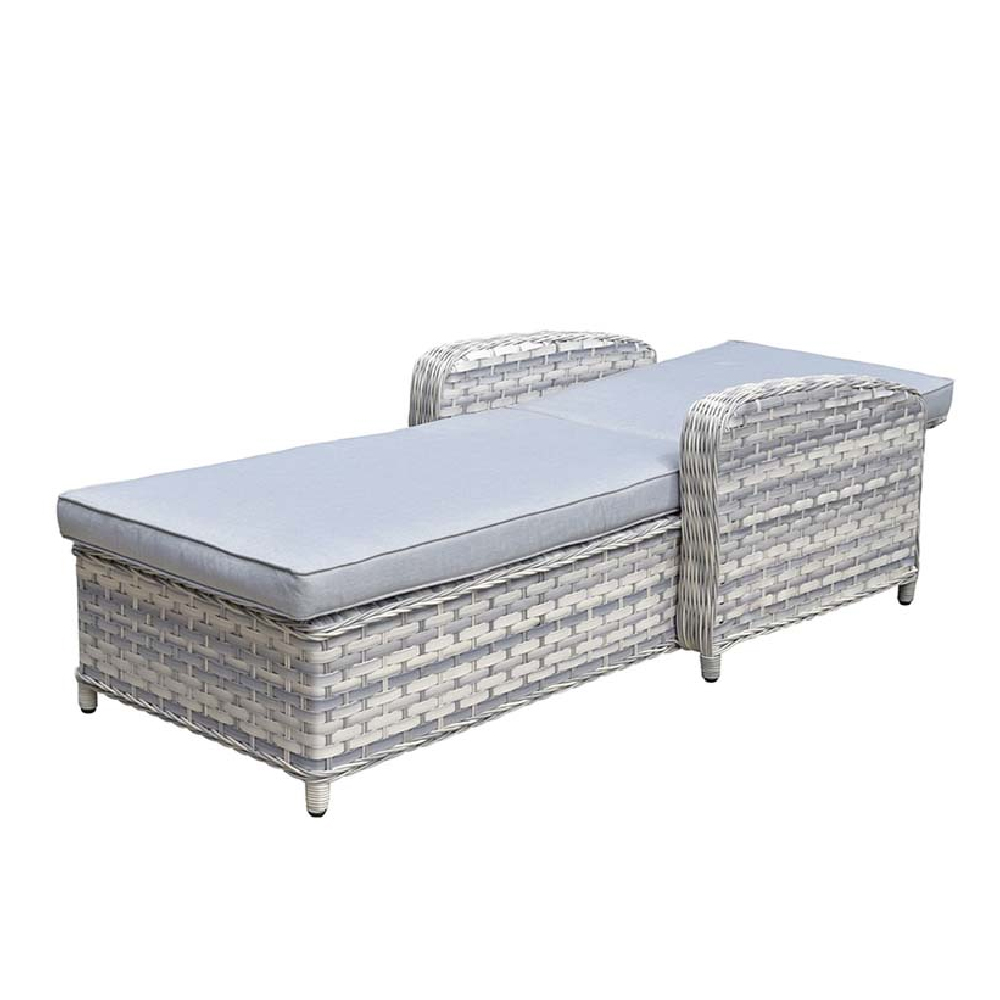 Chenja Rattan Garden Corner Dining Set In Silver Grey