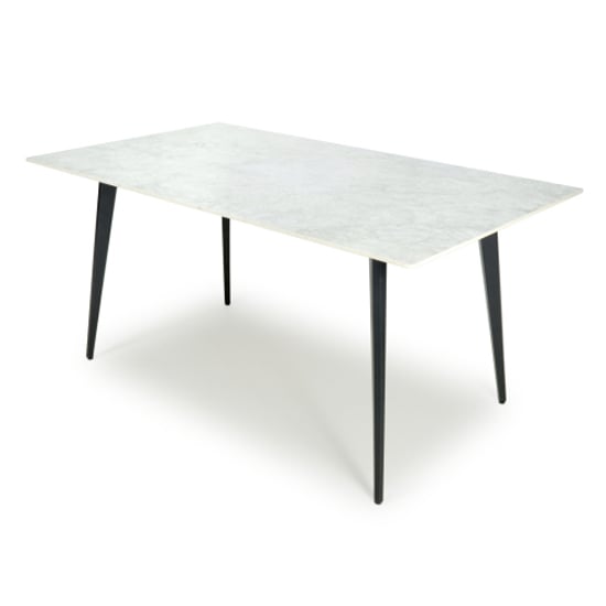 Chern Medium Ceramic Dining Table In White Marble Effect_1