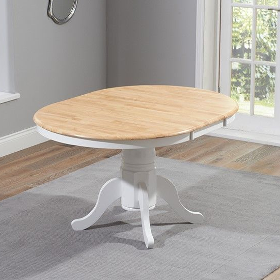 Chartin Wooden Extending Dining Table In Oak And White | FiF