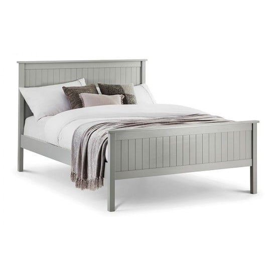 Read more about Madge wooden single bed in dove grey lacquered