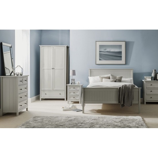 Madge Chest Of Drawers In Dove Grey Lacquer With 5 Drawers