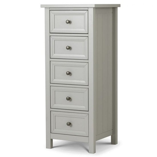 Read more about Madge tall chest of drawers in dove grey lacquer