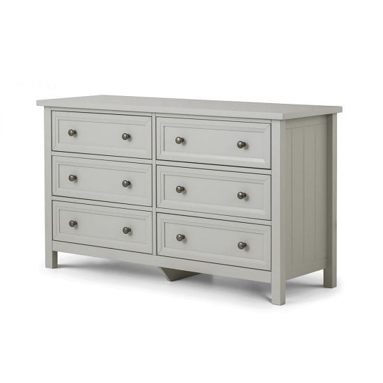 Read more about Madge wide chest of drawers in dove grey lacquer