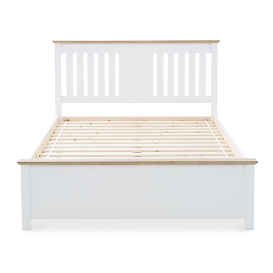 Chester Wooden Double Bed In White Furniture in Fashion