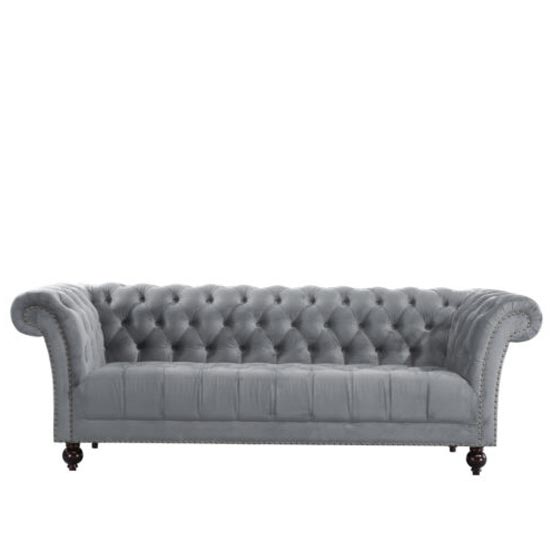 Chester Fabric 3 Seater Sofa In Midnight Grey_2