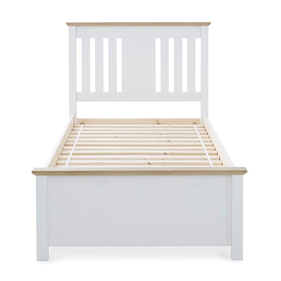 Chester Wooden Single Bed In White_3