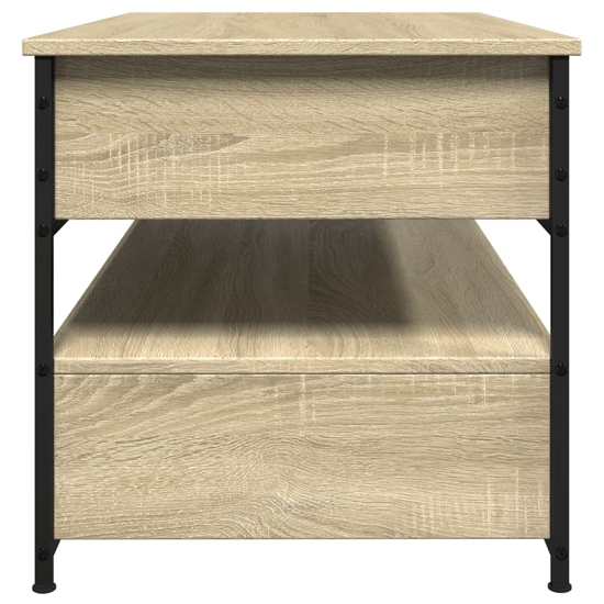 Chester Wooden Coffee Table Large With 2 Drawers In Sonoma Oak