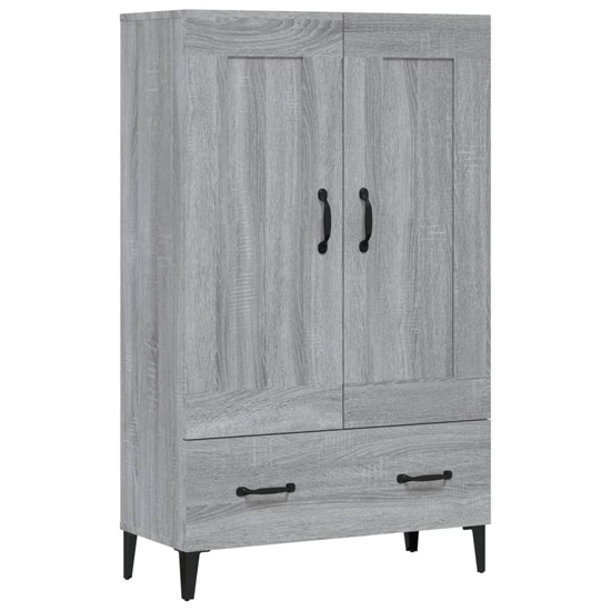 Chester Wooden Sideboard With 2 Doors 1 Drawer In Grey Oak