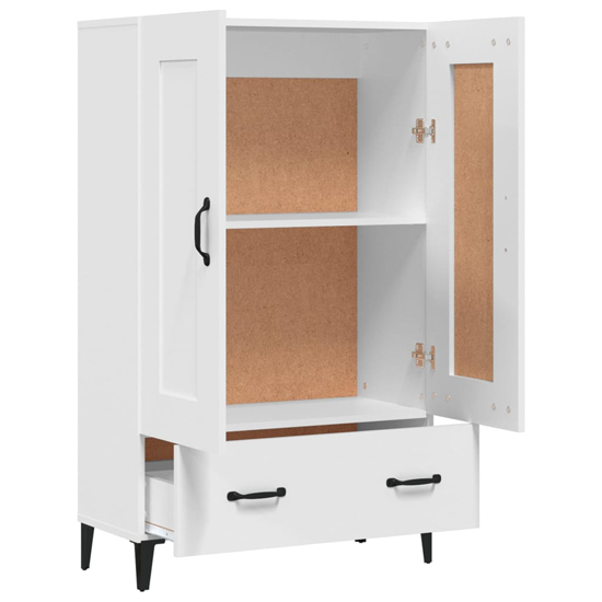 Chester Wooden Sideboard With 2 Doors 1 Drawer In White