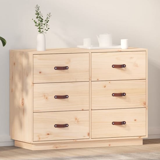Read more about Cheta pinewood chest of 6 drawers in natural