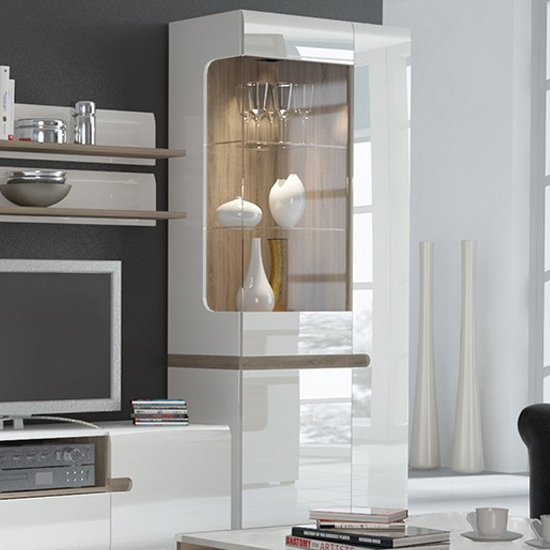 White Gloss And Oak Living Room Furniture