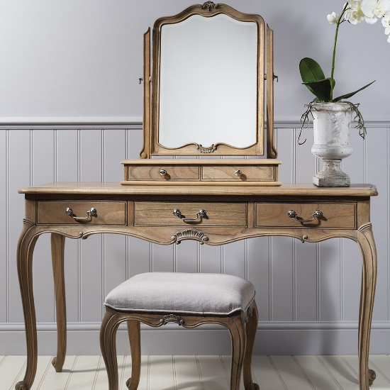 Chia Dressing Table Mirror In Weathered Frame