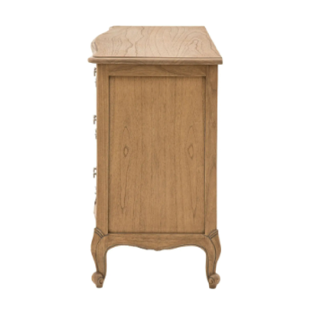 Chia Wooden Chest Of 6 Drawers In Weathered