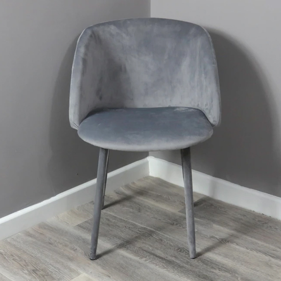 Chiba Grey Velvet Dining Chairs In A Pair_4