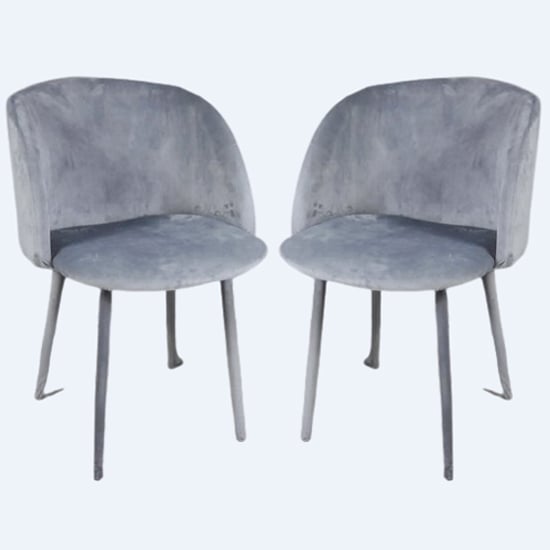 Chiba Grey Velvet Dining Chairs In A Pair_1