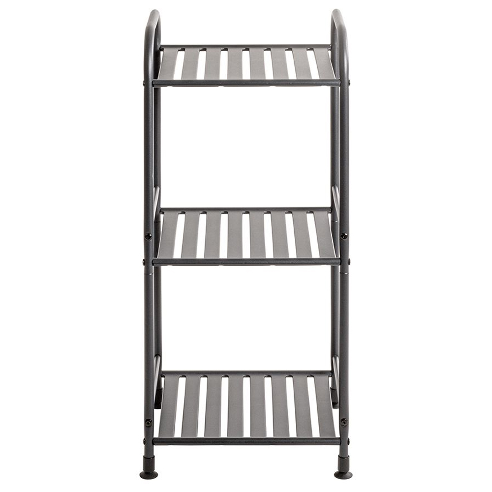 Chickasaw Metal Side Table With 3 Shelves In Anthracite