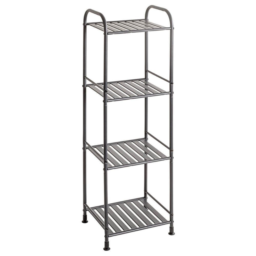 Chickasaw Metal Side Table With 4 Shelves In Anthracite
