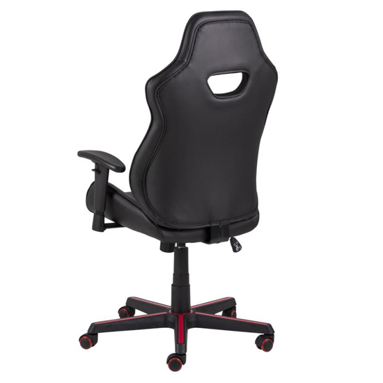 Chickasha Gaming Home And Office Chair In Black And Red_2