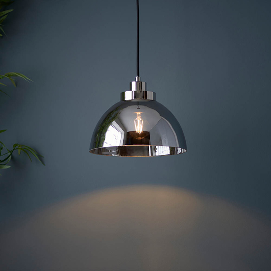 Product photograph of Chico 1 Light Ceiling Pendant Light In Bright Nickel from Furniture in Fashion