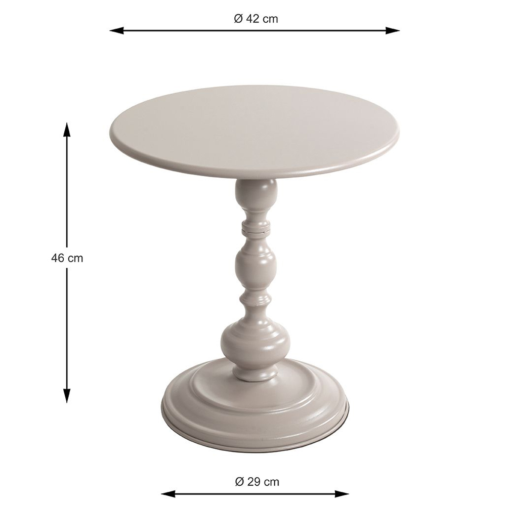 Chico Metal End Table In Grey