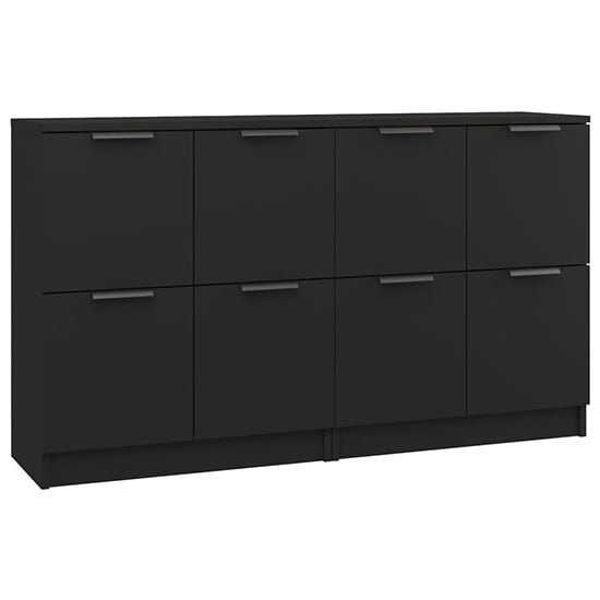 Chicory Wooden Sideboard With 4 Doors In Black_3