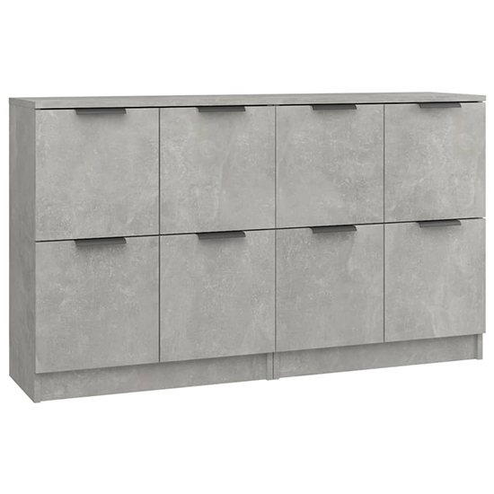 Chicory Wooden Sideboard With 4 Doors In Concrete Effect_3
