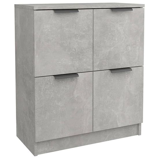 Chicory Wooden Sideboard With 4 Doors In Concrete Effect_4