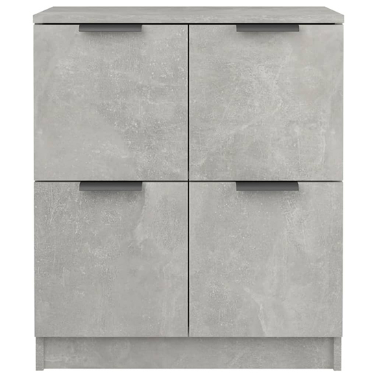 Chicory Wooden Sideboard With 4 Doors In Concrete Effect