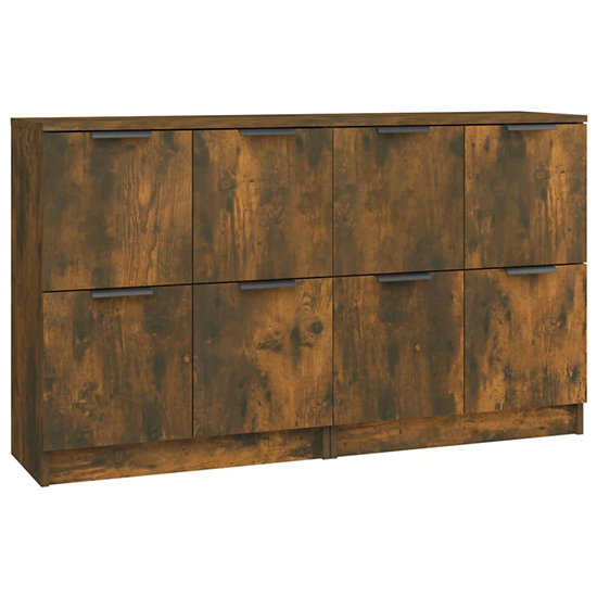 Chicory Wooden Sideboard With 4 Doors In Smoked Oak_3