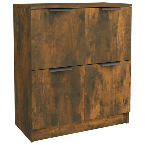 Chicory Wooden Sideboard With 4 Doors In Smoked Oak_4