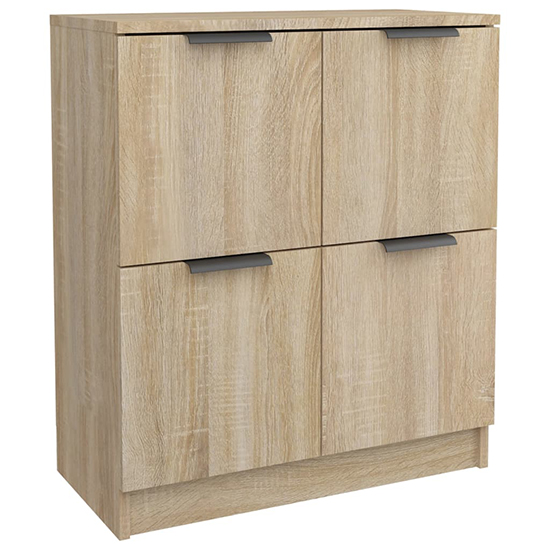 Chicory Wooden Sideboard With 4 Doors In Sonoma Oak