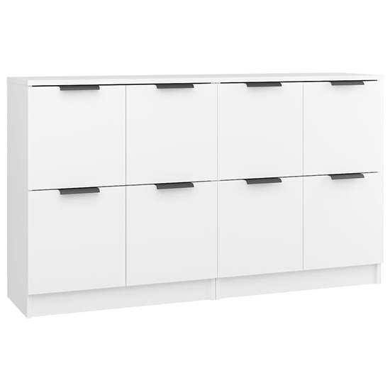 Chicory Wooden Sideboard With 4 Doors In White