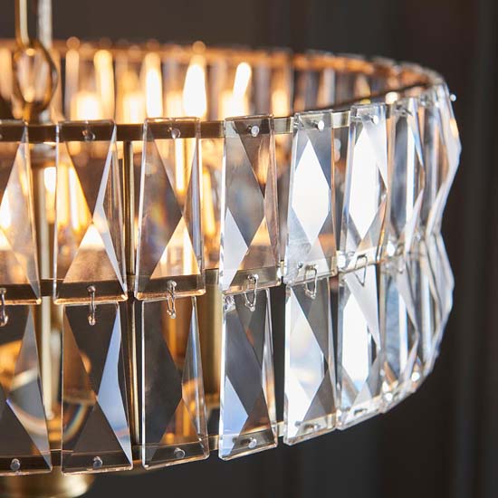 Chieti 3 Lights Ceiling Pendant Light In Antique Brass