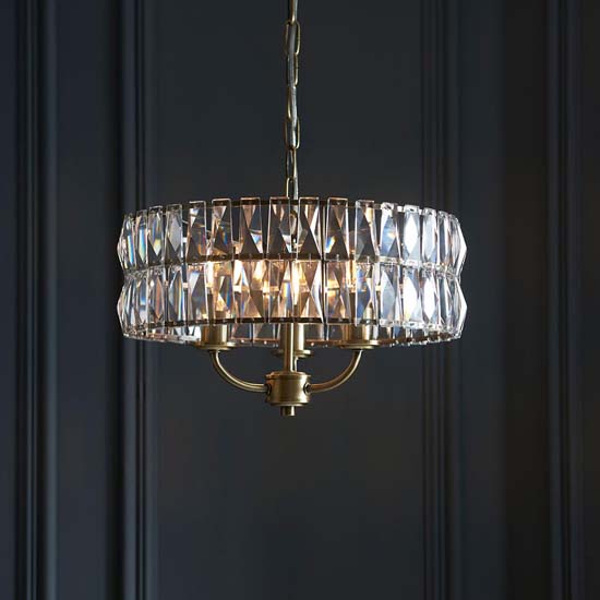 Read more about Chieti 3 lights ceiling pendant light in antique brass
