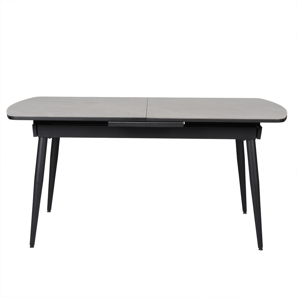 Chieti Ceramic Top Extending Dining Table With 6 Grey Chairs