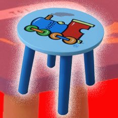 Childrens Stools In wood & plastic