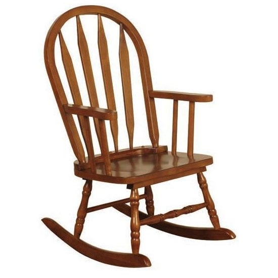 Childs Wooden Rocking Chair In Oak
